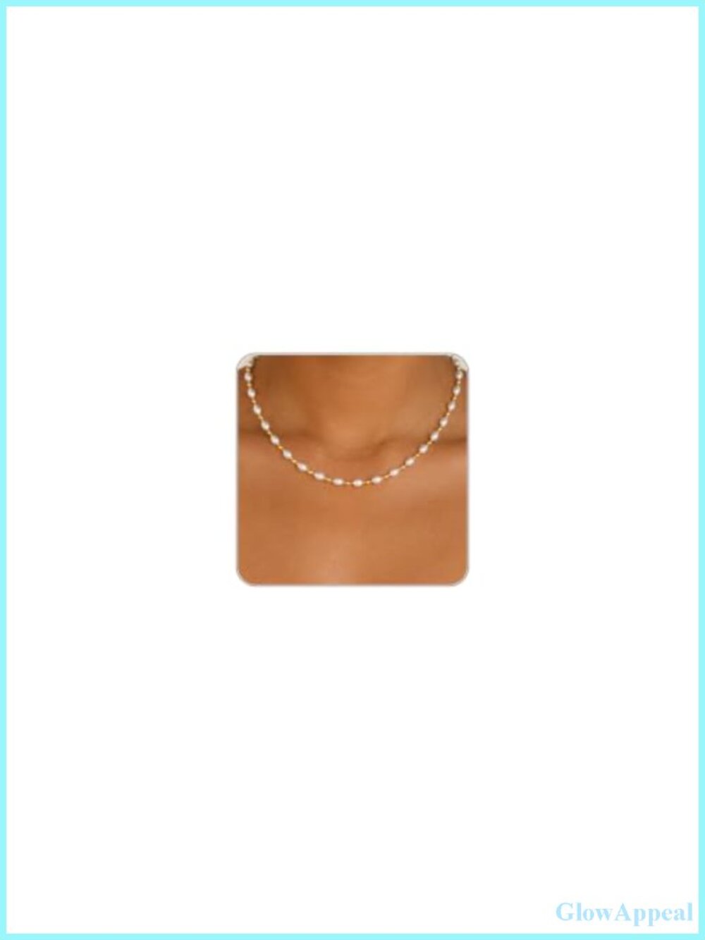14K Gold Plated Pearl Beaded Choker Necklace Dainty Layering Jewelry Gift